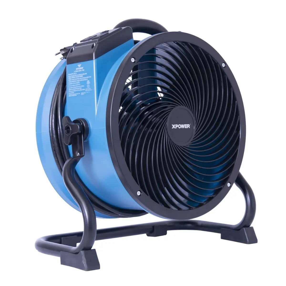 XPower X-39AR 115V Professional Axial Fan - Mobile Cooling, Compact, Lightweight & Stackable Up to 5 Units, Variable Speed Control, Rack/Stand Included, 1.6A High Airflow, 360-Degree Rotation