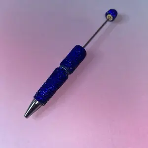 Beadable Pen Simple Custom - Blue Bead Design - Product Title