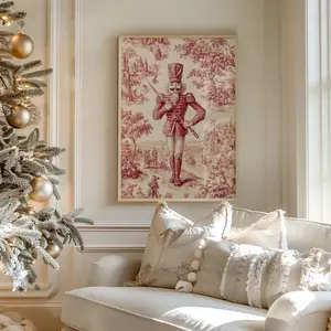 Elegant Nutcracker Wall Poster – Antique Christmas Art Print Traditional Holiday Home Decor