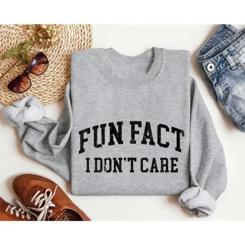 Fun Fact - Do Not Care - Unisex Heavy Blend Crewneck Sweatshirt