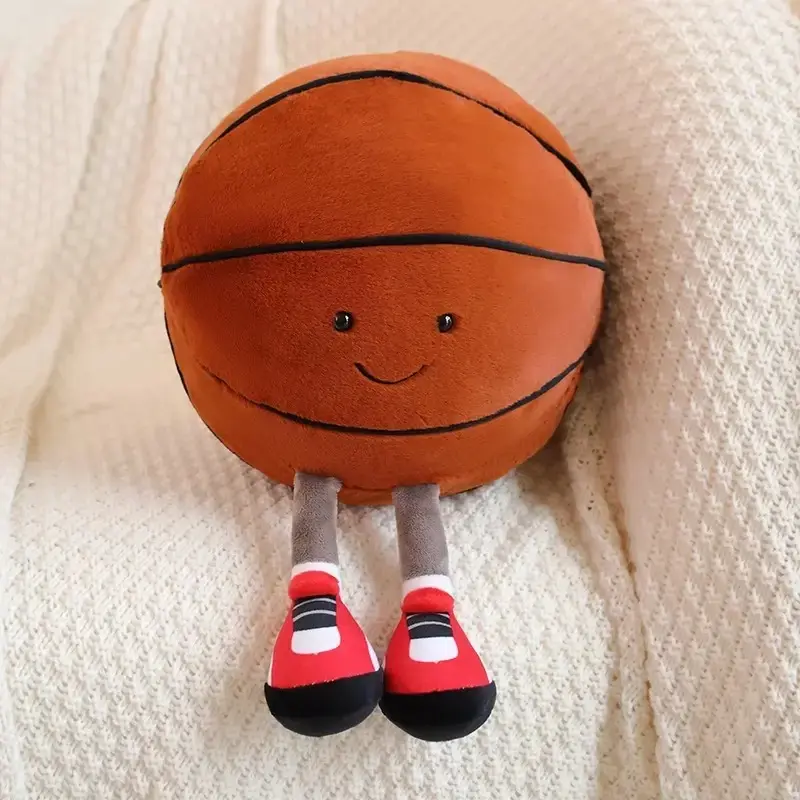 Jellycat 9 inch Amuseables Sports Basketball Stuffed Balls Toy, Cute Plush Doll Toy ,Soft Sports Throw Pillow Cushion Home Decoration, Gift for Kids Boys Girls Men