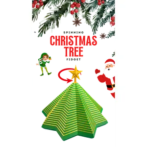 Spinning Fidget Christmas Tree 3D Print for Stress Relief & Festive Decoration