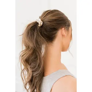 100% Silk Skinny Scrunchies for Unisex Hair | Set of Hair Ties in Reusable Drawstring Bag