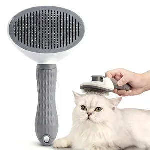 One-Button Pet Massage De-Shedding Comb for Dogs and Cats, Efficient Grooming Tool for All Hair Types, High-Quality Pet Care Accessory