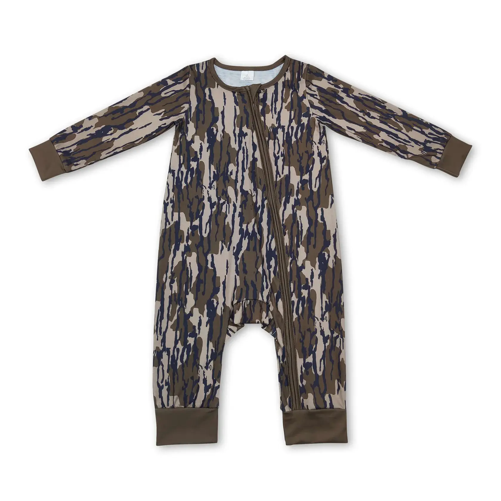 Brown Camo Print long sleeve OnePieces