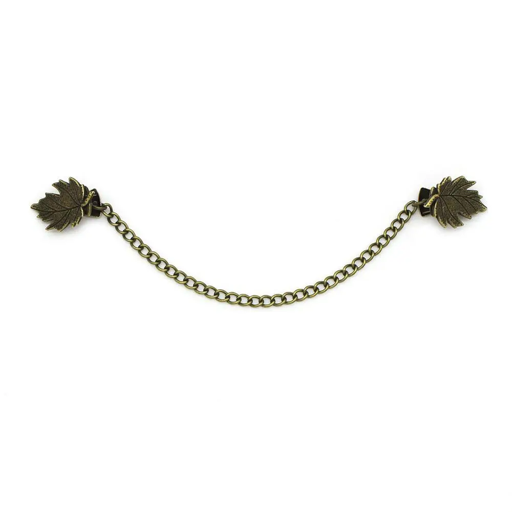 Tassel Chain Decor Collar Clip, 1 Count Retro Sweater Collar Clip, High-end Banquet Shirt Collar Chain, Sewing Accessories