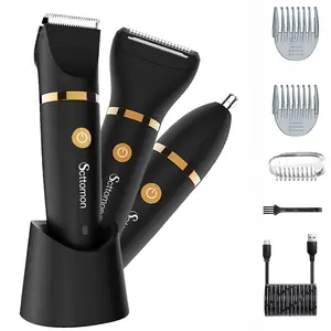3 In 1 Electric Body Hair Trimmer, Cordless Groin Hair Trimmer For Men, Waterproof Electric Shaver, Men's Hair Removal Tool, Great For Men's Daily Use