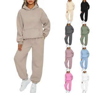 2025 New Autumn/Winter Women's Casual Two-Piece Set – Loose Hoodie & Pants Sports Suit.