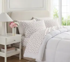 Hallmark Flower Garden 3-Piece Microfiber Bed Sheet Set, Twin