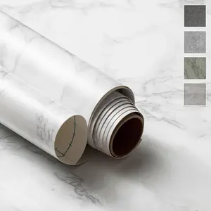 Marble Contact Paper (Stone White, 24" x 78") Thick  Peel and Stick Countertop Wrap,  Vinyl, Renter Friendly for Kitchen Counters, Bathroom Vanities