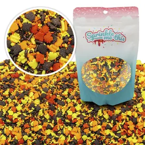 Autumn Foliage Fun - Assorted Fall Sprinkles Autumn Blend Nonpareils Autumn Decorettes Fall Leaf Blend