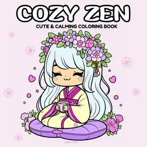 Cozy Zen: Coloring Book for Adults and Teens Featuring Cute Serene Scenes of Girly Tranquility and Mandalas for Relaxation Paperback