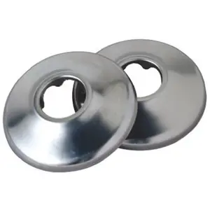 Plumb Shop Div Brasscraft  0.5 in. Master Plumber Shallow Pipe Cover - 2 Per Pack