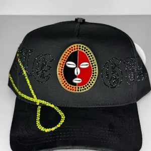 Elegua black with crystal SnapBack Hat for Men - Classic Design, Comfortable Fit, Ideal for Everyday Wea