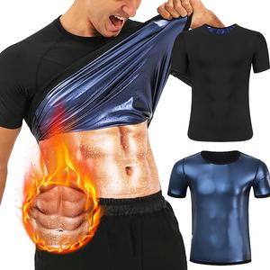 CATTIBOR Men's Sport T-Shirts,Men Sport Vest Short Sleeve ,Men Breathable Vest Tank Top,Fitness Workout Sports Vest Excerise Waist Trainer Sleeveless Shirt,GYM Wear,Workout Clothing