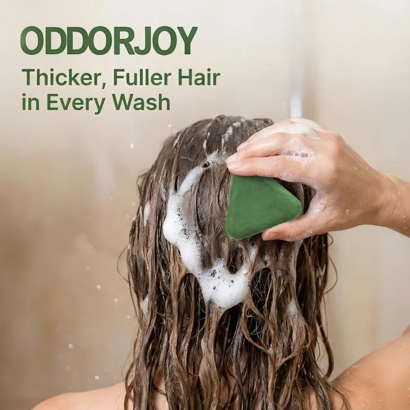 ODDORJOY Natural Shampoo Bar for Men & Women – Calming & Strengthening Hair, Eco-Friendly Solid Shampoo with Usman Grass & Herbal Extracts, Nourishing Hair Cleanser