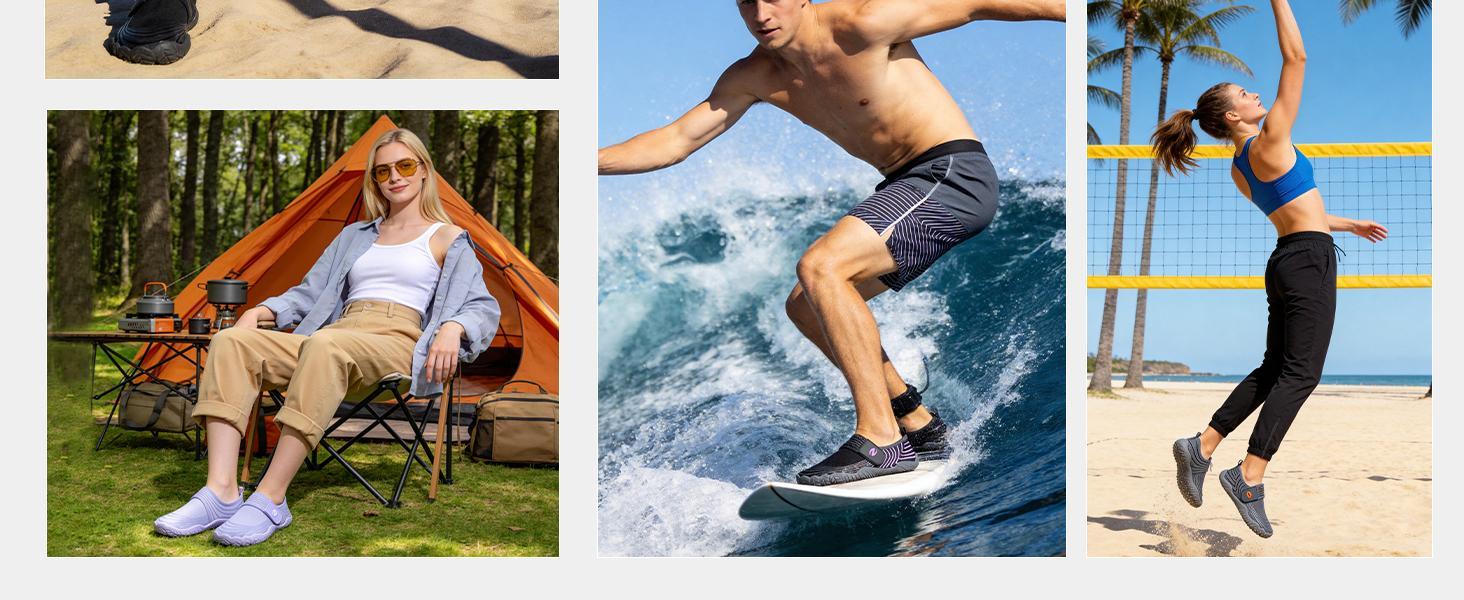 Quick Dry Barefoot Beach & Pool Shoes - Slip-on for Women & Men, Surf, Yoga & Water Sports