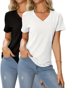 Ice cool smooth V arch neckline swanMade from 100% polyester fiber, it's crisp and stylish, summer-friendly without being sticky, and solid colors make everyday wear extraordinary.