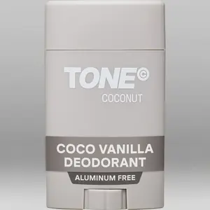 Tone Coconut Deodorant - 48-Hour Odor Protection, Aluminum-Free Lip Balm - Shea Butter, Coconut Oil, Probiotics, Clean, Paraben-Free Lip Balm Formula, 2.65 oz