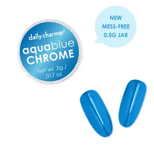 Mirror Aqua Blue Chrome Powder