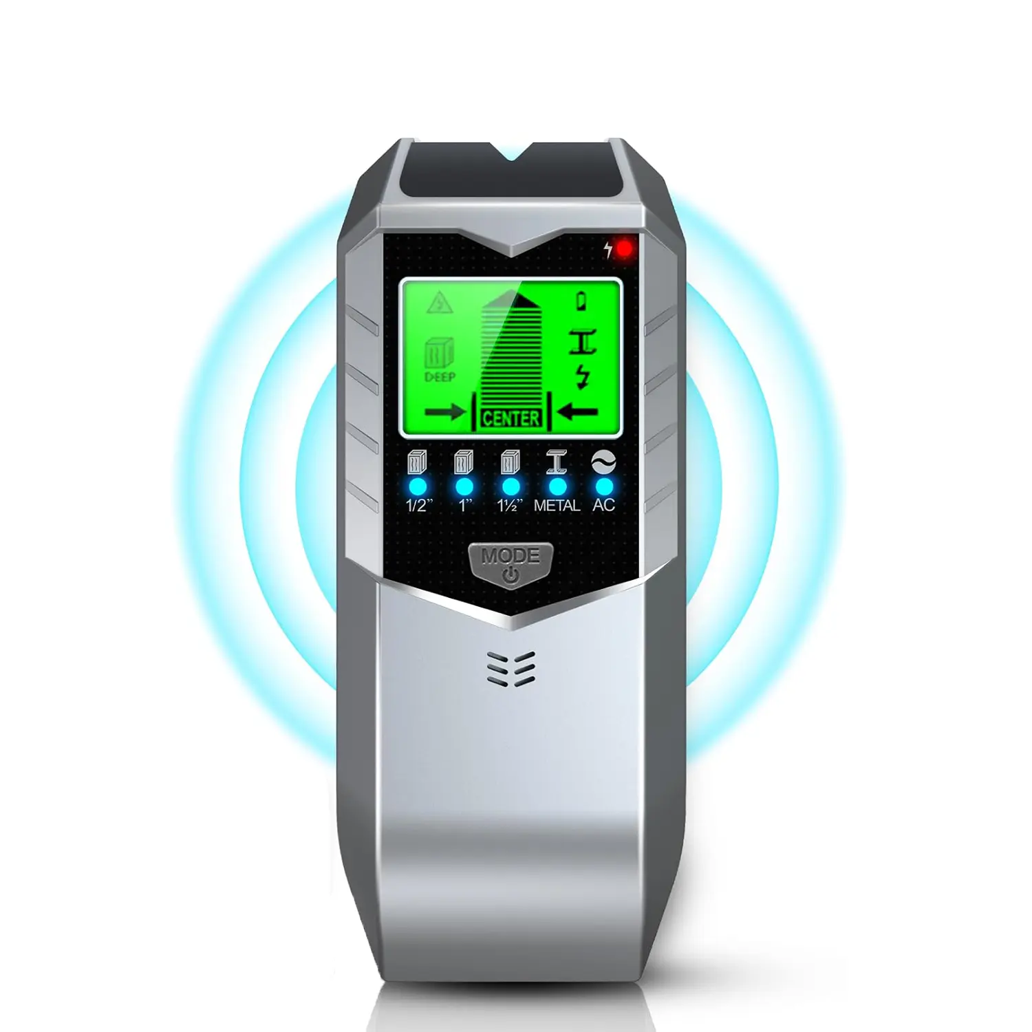 5-in-1 Stud Finder Wall Scanner, Enhanced Accuracy High Stability Electronic Detector for Wood, Metal Studs, AC Wires, Joists, Pipes – Locates Center & Edge of Targets