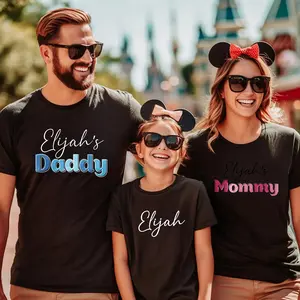 100% Cotton T-shirt Family Shirts, mom dad baby Matching outfits, First birthday family shirts, new mommy daddy tshirt Family T-Shirts Mother's Day T-Shirts