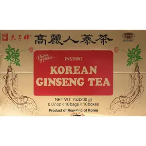 Natural Traditional Instant Korean Panax Ginseng Herbal Tea - 100-Count Beverage