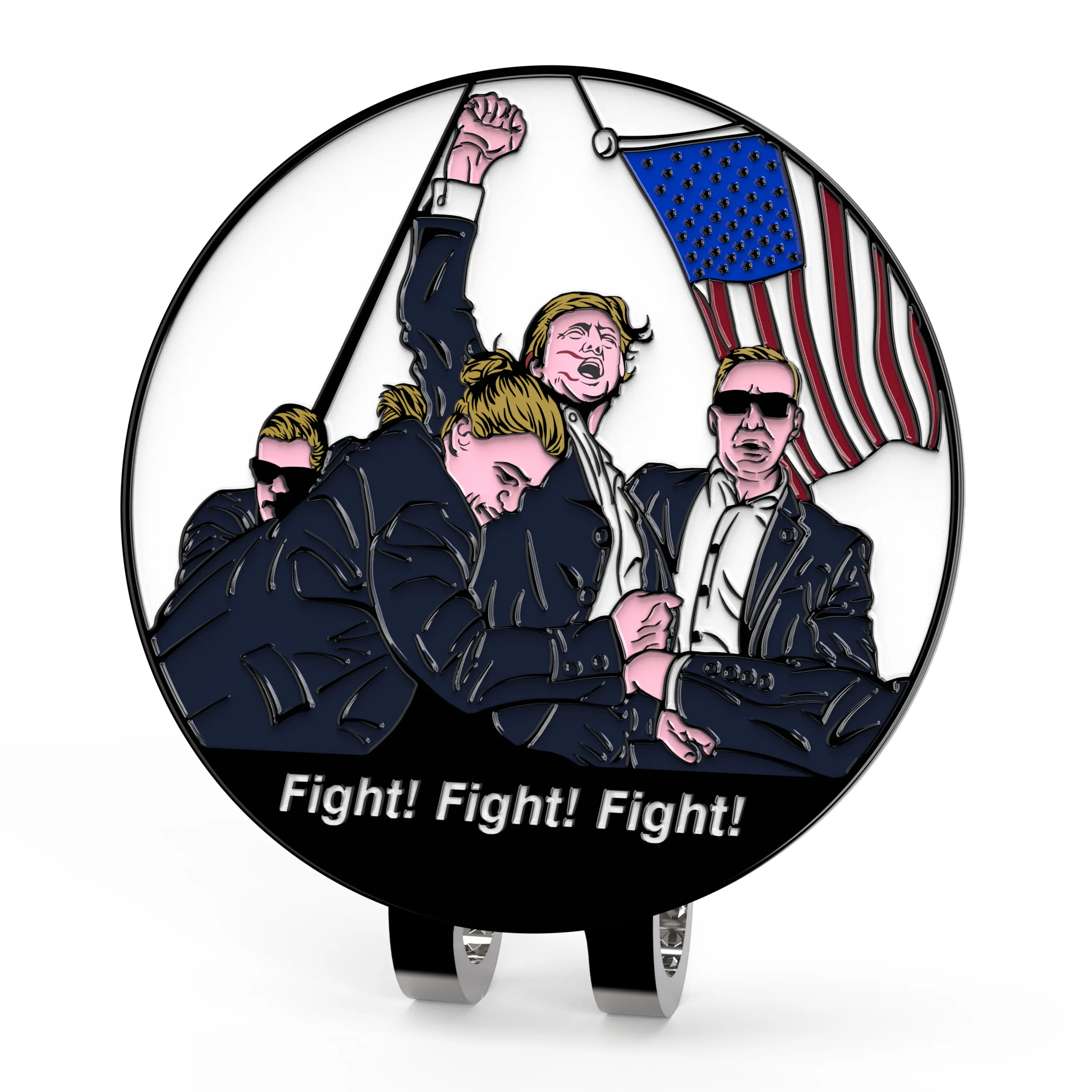 Donald Trump Golf Ball Marker Set Magnetic Happy Magnetic Middle