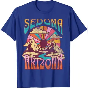 Sedona Arizona Nature Hiking Mountains Outdoors Vintage T-Shirt Relaxed Fit Cotton T-Shirt