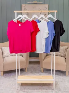 Relaxed Fit Short Sleeve V Neck Top | S-3X DOD
