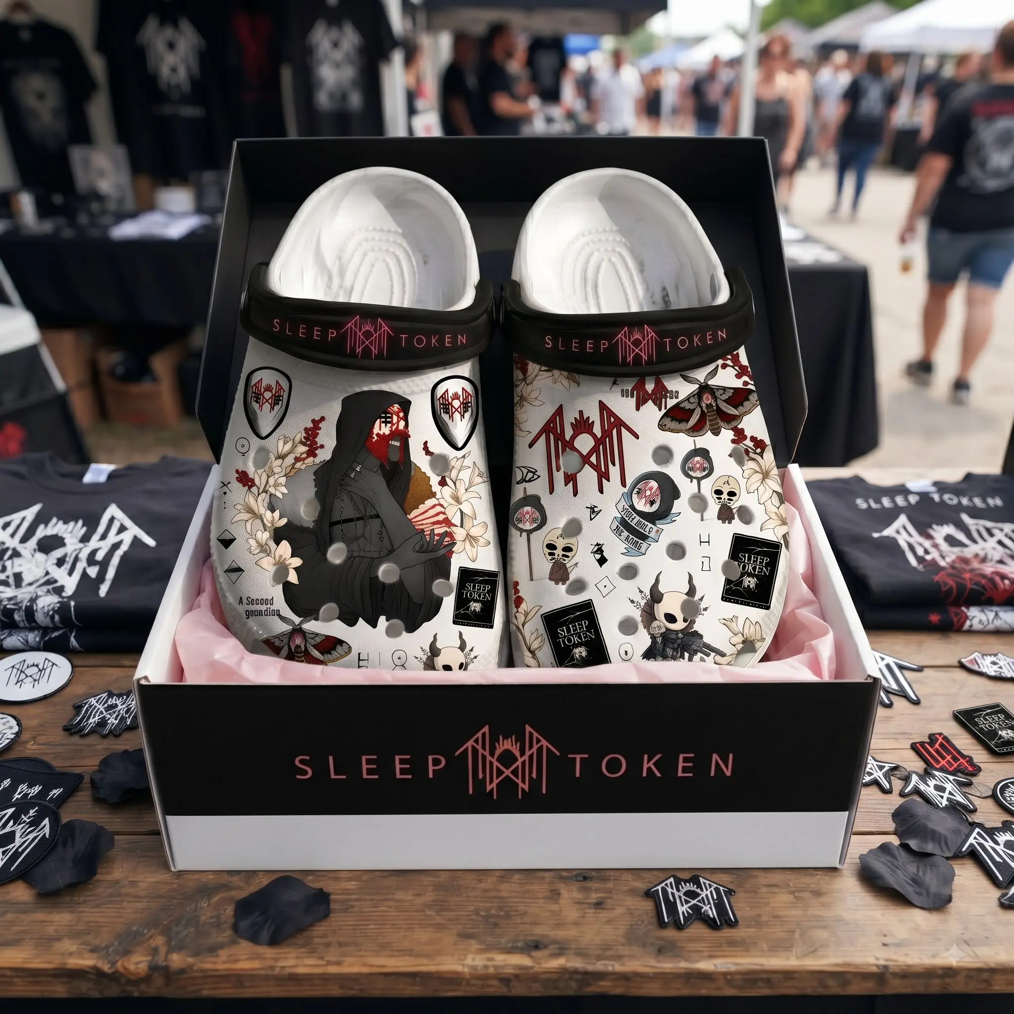 SLTKKK 3D Printed Slip On Clogs, Stylish Graphic Footwear, Unisex Shoes for Garden and Outdoor Wear