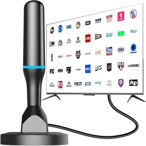 2025 Digital Antenna for Smart TV Indoor, TV Antenna for Local Channels, Long Distance Reception HDTV Antennas with Super Signal Booster, Magnetic Base for Easy Installation - Supports All 4K 1080p