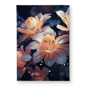 MWW CODM1724PYY85D 17 x 24 in. Pixie Flowers Blue Indoor & Outdoor Door Mat - Home Decor