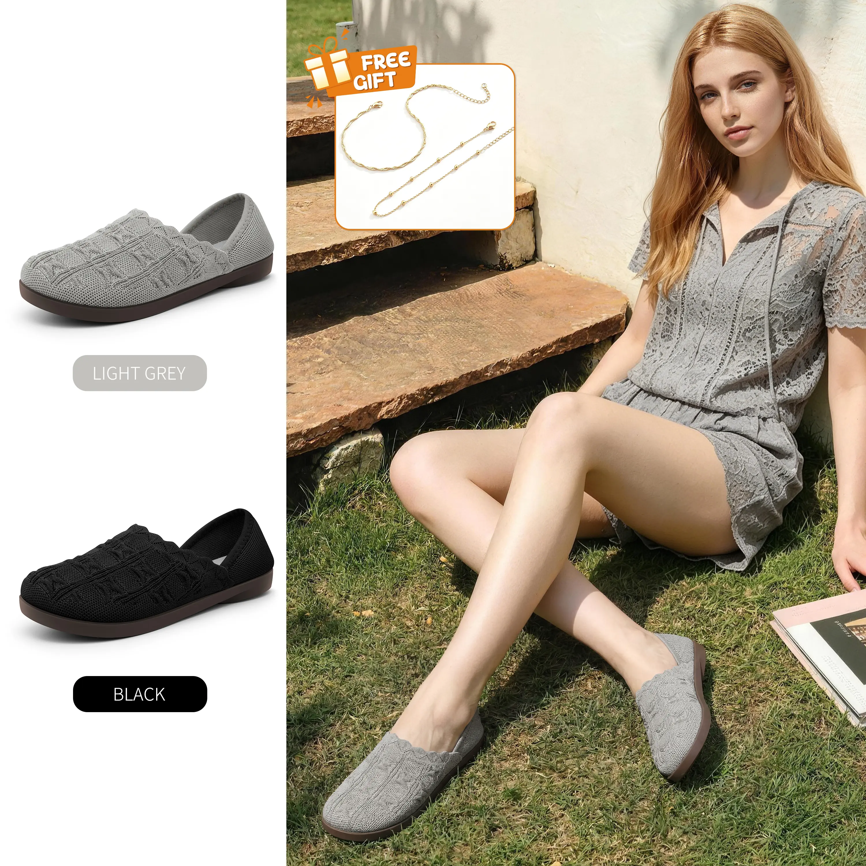 Women's Foldable Slip-Ons, Breathable Elastic Upper, Soft Cushion Sole, Lightweight Casual Shoes for Daily Walking [PIZZ ANNU] Footwear