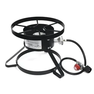 XtremepowerUS 50,000BTU Outdoor High Pressure Stove Burner with Regulator & Hose for Camping Kitchenware and Cooking
