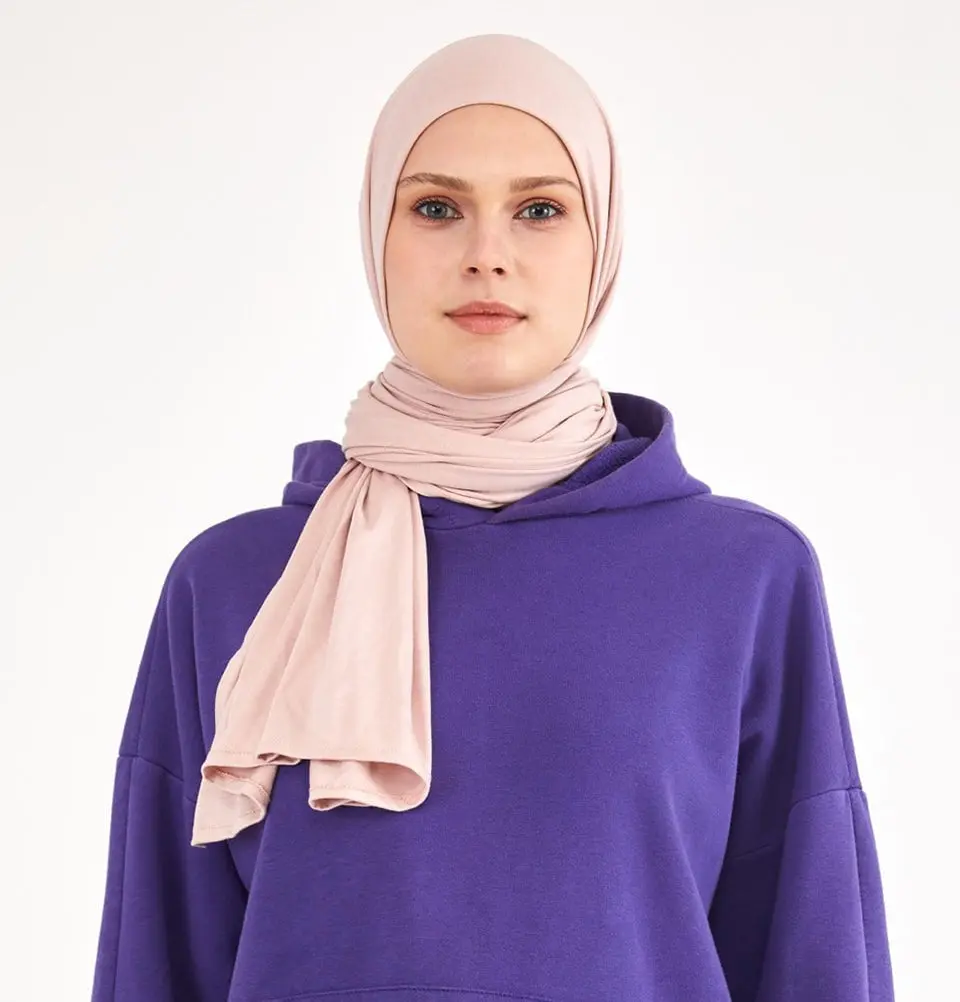 Basic Soft Jersey Shawl Hijab - Light Pink
