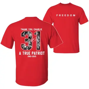 October 14th Red T-Shirt, Remembrance Ceremony Honoring Charlie Kirk, In October We Wear Red Birthday Shirt, Wear Red on October 14th as CJK Day Tee
