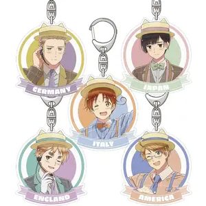 8 Styles Of Hetalia Axis Powers Keychain - Italy Germany Japan America England France Russia China Acrylic Keychain Fans Gifts - Cute Characters, Kawaii Bag Charm for Keys, Backpack & Gifts, Collectible Fan Accessory, Aesthetic Game Merch!