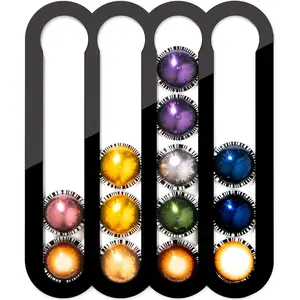 Coffee Pod Holder for  Vertuo Capsules - Suitable to be Mounted on the Fridge (Black)