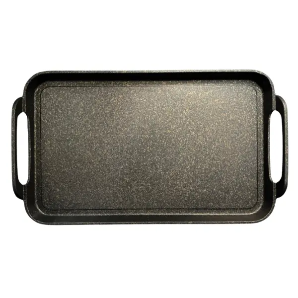 Comal Liso Antiadherente de Mármol para Dos Quemadores / Nonstick Marble Smooth Double-Burner Griddle
