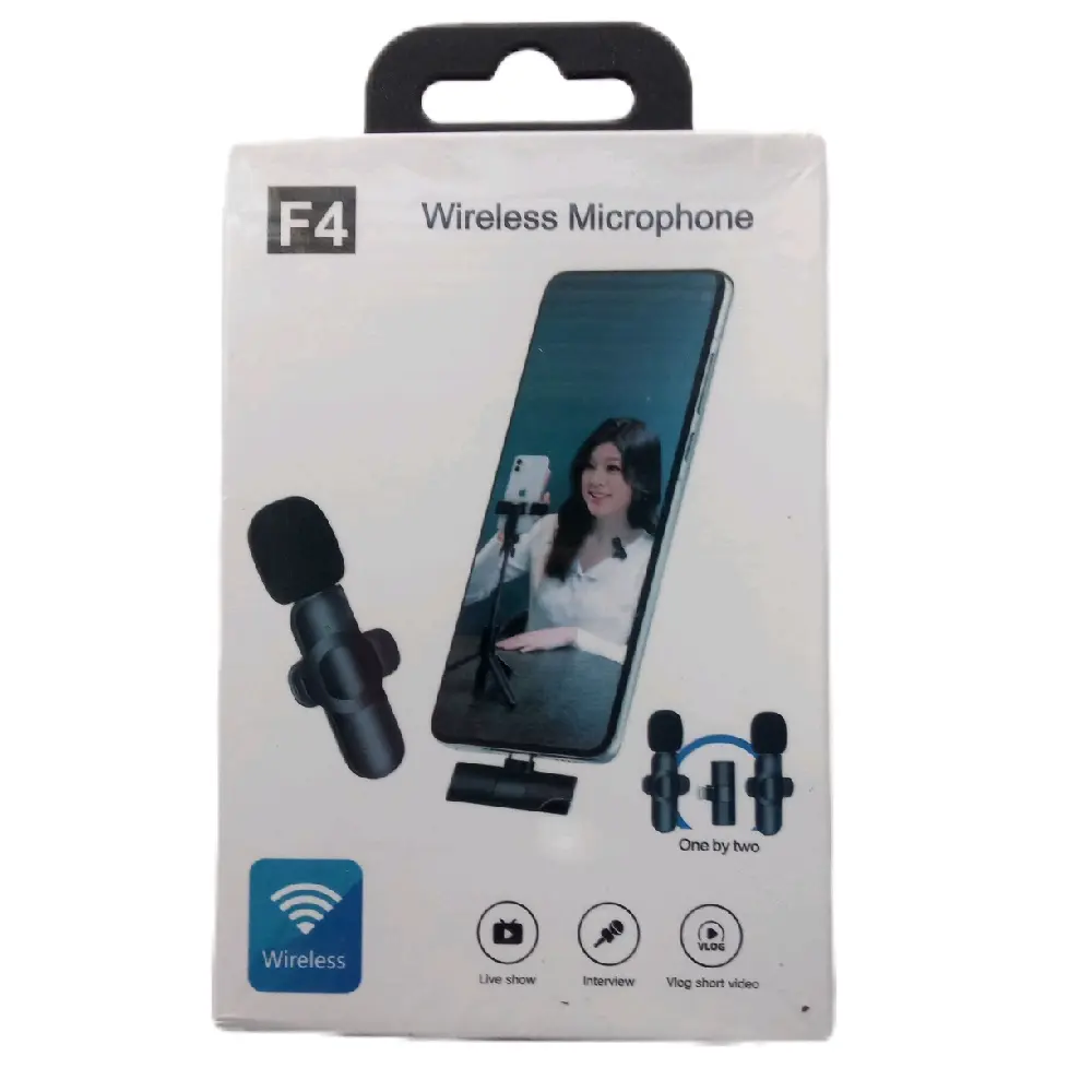 Portable Handheld Wireless Microphone, Rechargeable with Noise Reduction Receiver for Phones & Electronics Audio Recording