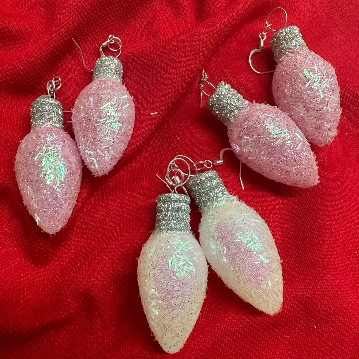 Christmas Light Earrings Female Retro Plastic