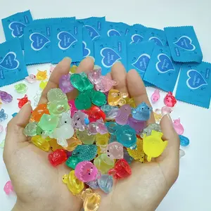 Decorative style, flat back, used for nail art and crafts, miniature resin decorations set with 105/55/35/15 pieces of mini resin animal figurines, creative DIY luminous decorations, perfect for home and party gifts, random style and color selection.