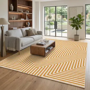 Garvee Modern Abstract Runner & Area Rug – Soft Low Pile, Non-Slip, Washable, Mark Resistant – Geometric Accent Carpet for Bedroom, Living Room, Kitchen, Hallway, Entryway, Nursery