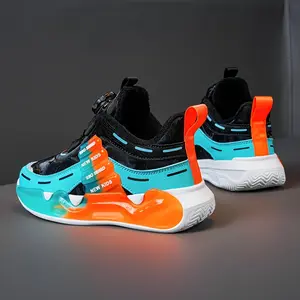 Boys' Colorful Athletic Sneakers - Breathable Mesh Upper, Non-Slip EVA Sole, Closure, Warm & Stylish for All Seasons, Boy Shoes