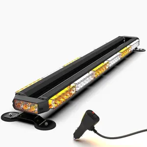38 Inch Led Strobe Flashing Light Bar Amber White Warning Safety Lights for Trucks Construction Vehicles