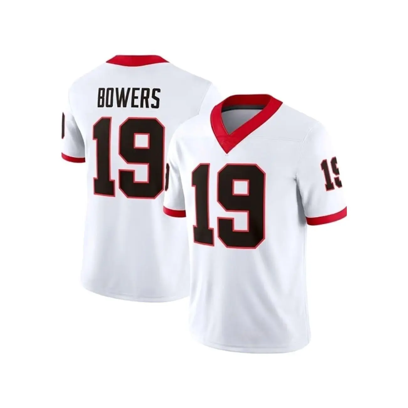 Mens College Football Bowers 19 Georgia State Bulldogs White Football Brock Bowers Vapor Football Jersey