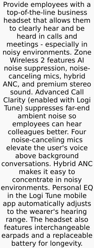 Logitech Zone Wireless 2 Headset