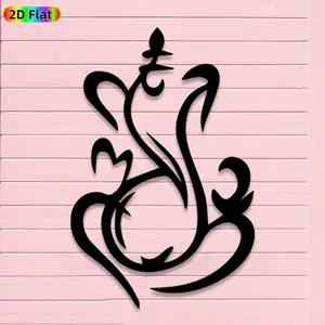 1pc Avant-Garde Ganesha Metal Wall Art, Avant-Garde Ganesha Statue Mural, Iron Craft, Perfect for Living Room, Lounge, Outdoor Space Decor, Artistic Metalwork, Intricate Craftsmanship, New Year Decor, Ideal Gift for Trend Seekers