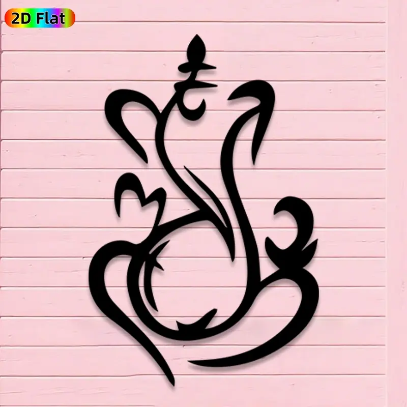 1pc Avant-Garde Ganesha Metal Wall Art, Avant-Garde Ganesha Statue Mural, Iron Craft, Perfect for Living Room, Lounge, Outdoor Space Decor, Artistic Metalwork, Intricate Craftsmanship, New Year Decor, Ideal Gift for Trend Seekers
